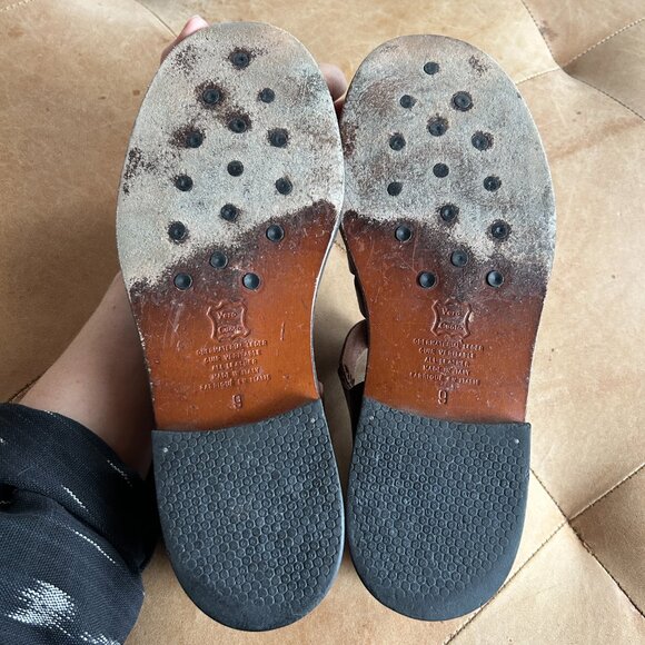 Leather Fisherman Sandals Brown Resort Vacation Italy Made women 9 Tommy Bahama - Picture 9 of 13